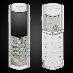 vertu signature s white mother pearl