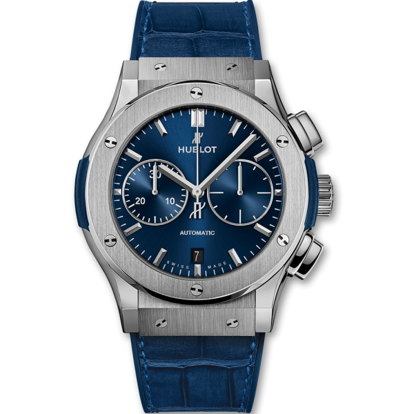 hublot classic fusion chronograph titanium blue 45mm